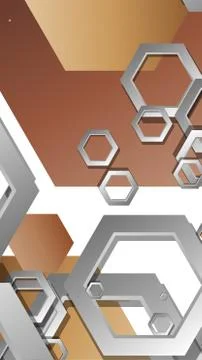 Abstract geometric background with hexagons skin color composition. Vector il イラスト素材