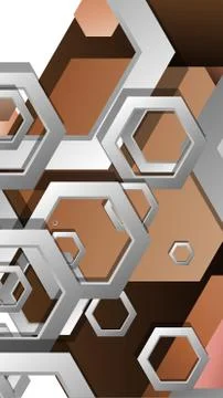 Abstract geometric background with hexagons skin color composition. Vector il 스톡 일러스트