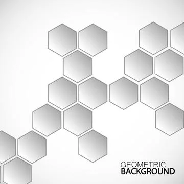 Abstract geometric background with hexagons. Vector illustration Stock Illustration
