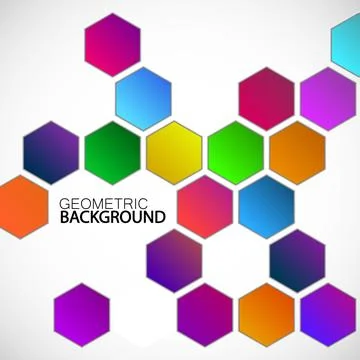 Abstract geometric background with hexagons. Vector illustration Stock Illustration