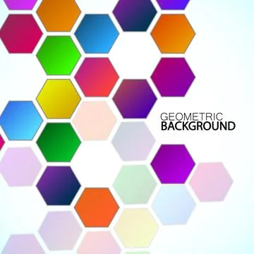 Abstract geometric background with hexagons. Vector illustration Stock Illustration