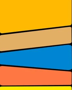 Abstract geometric background with horizontal colorful stripes and black ou.. Stock Illustration