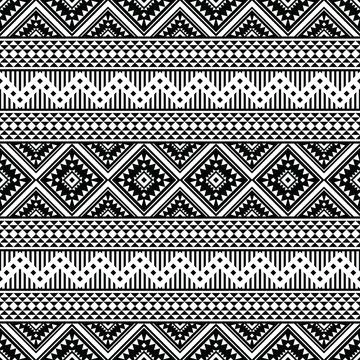 Abstract geometric background illustration design with ethnic style. Stock Illustration