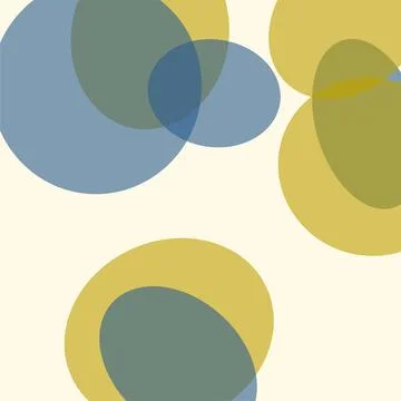 Abstract geometric background illustration with overlapping blue and yellow.. Stock Illustration