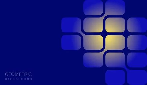 Abstract Geometric Background Illustration with Rounded Square Shapes Stock Illustration
