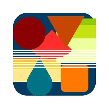 Abstract geometric background. Image with geometrical shapes. Stock Illustration