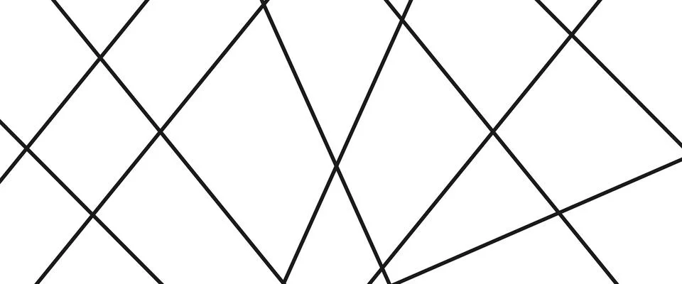 Abstract geometric background with intersecting black lines on a clean whit.. Stock Illustration