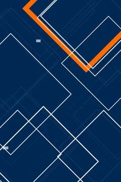 Abstract geometric background with intersecting lines, arrow shapes, and or.. Stock Illustration