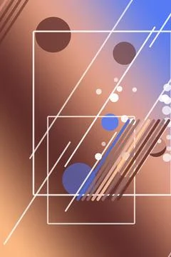 Abstract geometric background with intersecting lines, circles, and subtle .. 스톡 일러스트