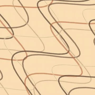 Abstract Geometric Background with Intertwining Wavy Lines and Organic Shapes Illustrazione stock