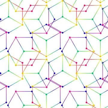 Abstract geometric background with isometric cubes Stock Illustration