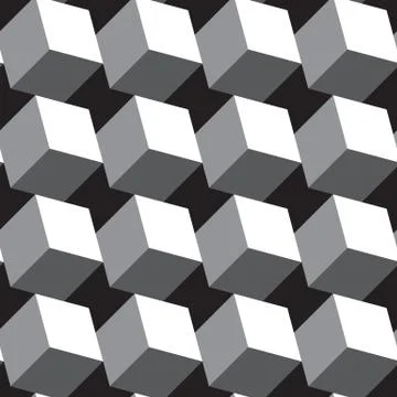 Abstract geometric background with isometric cubes Stock Illustration