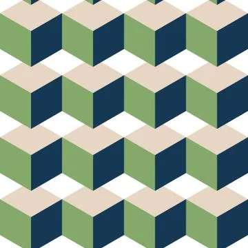 Abstract geometric background with isometric cubes Stock Illustration