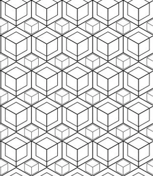 Abstract geometric background with isometric cubes Stock Illustration