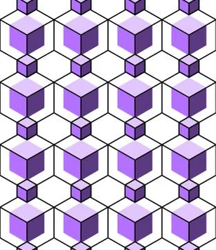 Abstract geometric background with isometric cubes Stock Illustration