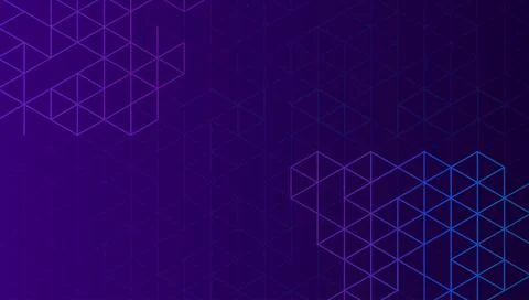 Abstract geometric background with isometric digital blocks. Block-chain conc 库存插图