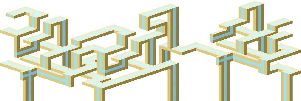 Abstract geometric background with isometric network Stock Illustration