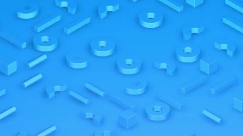 Abstract geometric background with isometric view, seamless looping, 4K Stock Footage 154424037