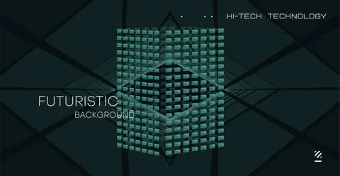 Abstract geometric background. Large amount of data. Stock Illustration