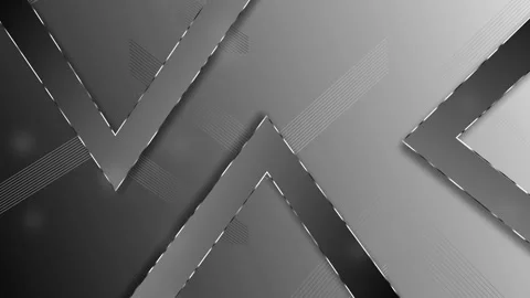 Abstract geometric background with layered chevrons and thin edges animatio.. Stock Footage 329845219