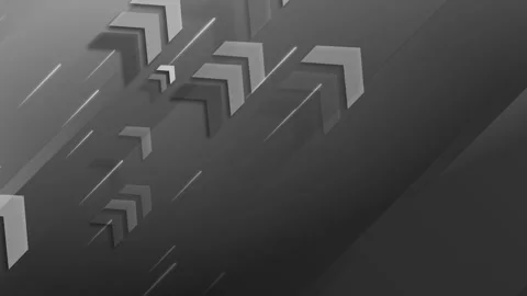 Abstract geometric background with layered chevrons and motion streaks anim.. Stock Footage 334750969