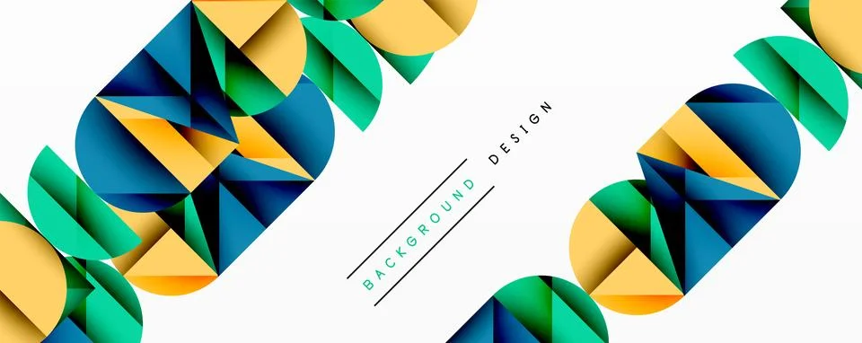 Abstract geometric background with layered gradient shapes forming dynamic Stock-Illustration