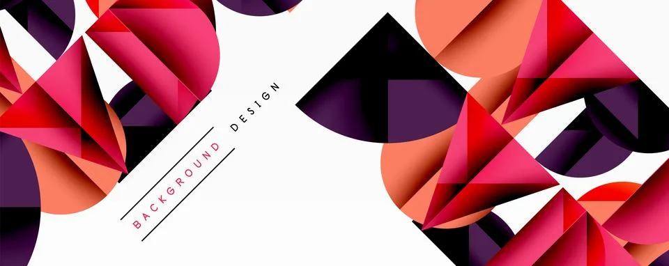 Abstract geometric background with layered gradient shapes forming dynamic Stock-Illustration