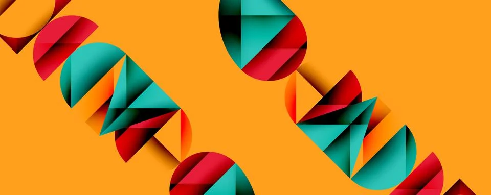 Abstract geometric background with layered gradient shapes forming dynamic Stock-Illustration