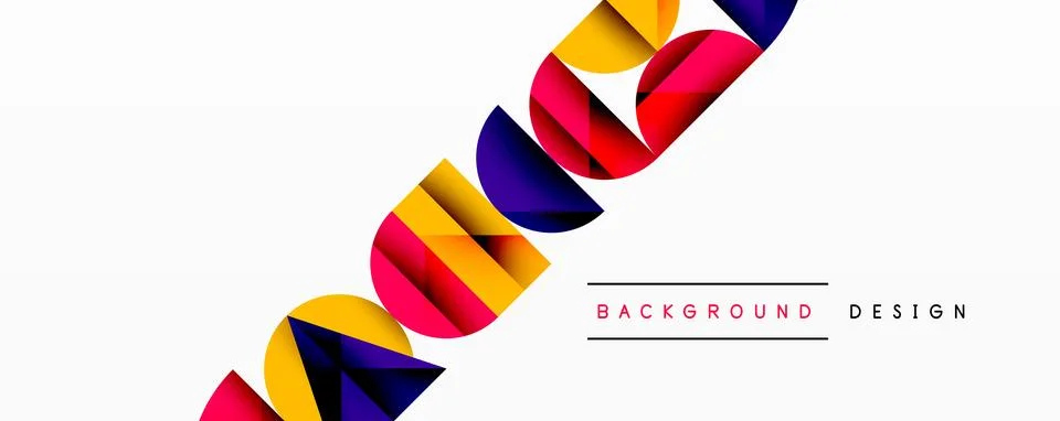 Abstract geometric background with layered gradient shapes forming dynamic Stock-Illustration