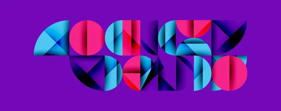 Abstract geometric background with layered gradient shapes forming dynamic Stock-Illustration