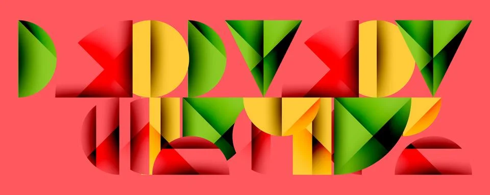 Abstract geometric background with layered gradient shapes forming dynamic Stock Illustration