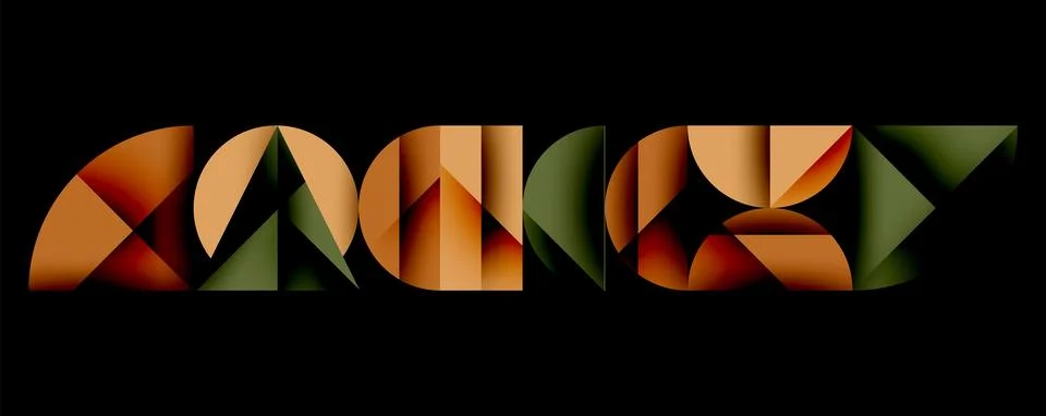 Abstract geometric background with layered gradient shapes forming dynamic Stock Illustration