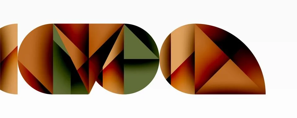 Abstract geometric background with layered gradient shapes forming dynamic Stock Illustration