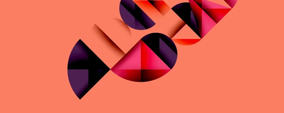 Abstract geometric background with layered gradient shapes forming dynamic Stock Illustration