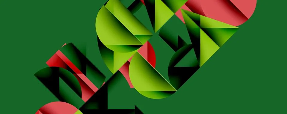 Abstract geometric background with layered gradient shapes forming dynamic Stock Illustration