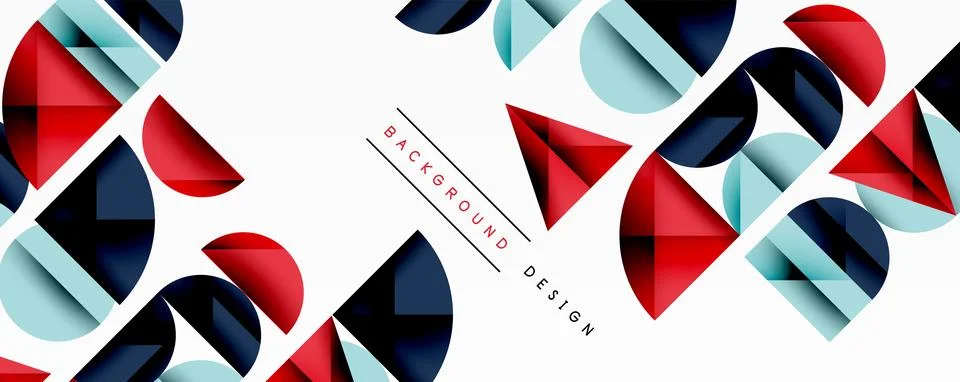 Abstract geometric background with layered gradient shapes forming dynamic Stock Illustration