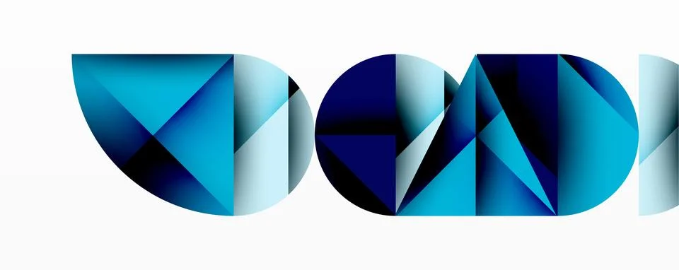 Abstract geometric background with layered gradient shapes forming dynamic Stock Illustration