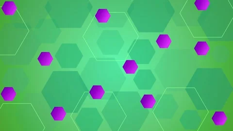 Abstract geometric background with layered hexagons animation Stockbeeldmateriaal 334964017
