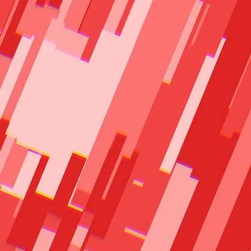 Abstract Geometric Background with Layered Red and Pink Rectangles Stock Illustration