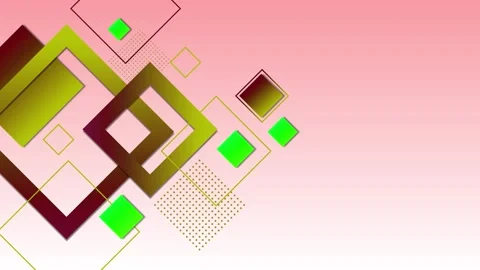 Abstract geometric background with layered squares and diamonds animation Vidéo 339285674