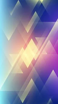 Abstract geometric background with layered translucent triangles in vibrant.. Illustration