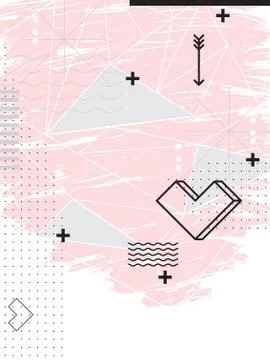 Abstract geometric background. Love theme Stock-Illustration