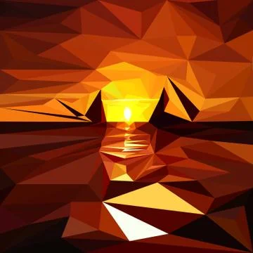 Abstract geometric background low poly mosaic style Stock Illustration