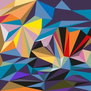Abstract geometric background low poly mosaic style Stock Illustration
