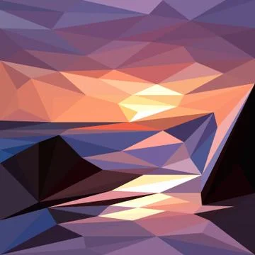 Abstract geometric background low poly mosaic style Stock Illustration