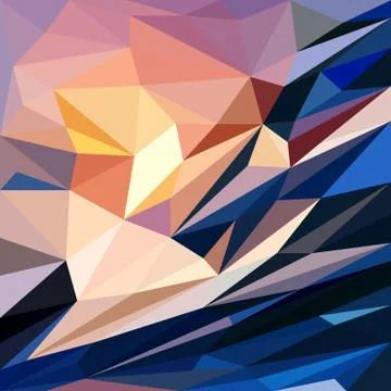 Abstract geometric background low poly mosaic style Stock Illustration