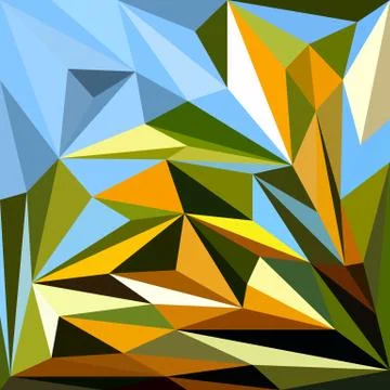 Abstract geometric background low poly mosaic style Stock Illustration