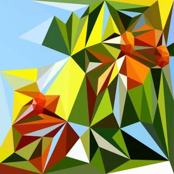 Abstract geometric background low poly mosaic style Stock Illustration