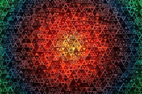 Abstract geometric background made of chaotic triangle surface polygons. Stock Illustration