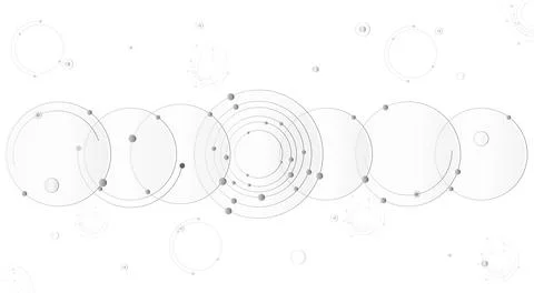 Abstract geometric background with a mesh of circles. Stock Illustration